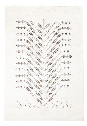 Gabbeh Tæppe - Loribaft Persisk - 233 x 166 cm - hvid