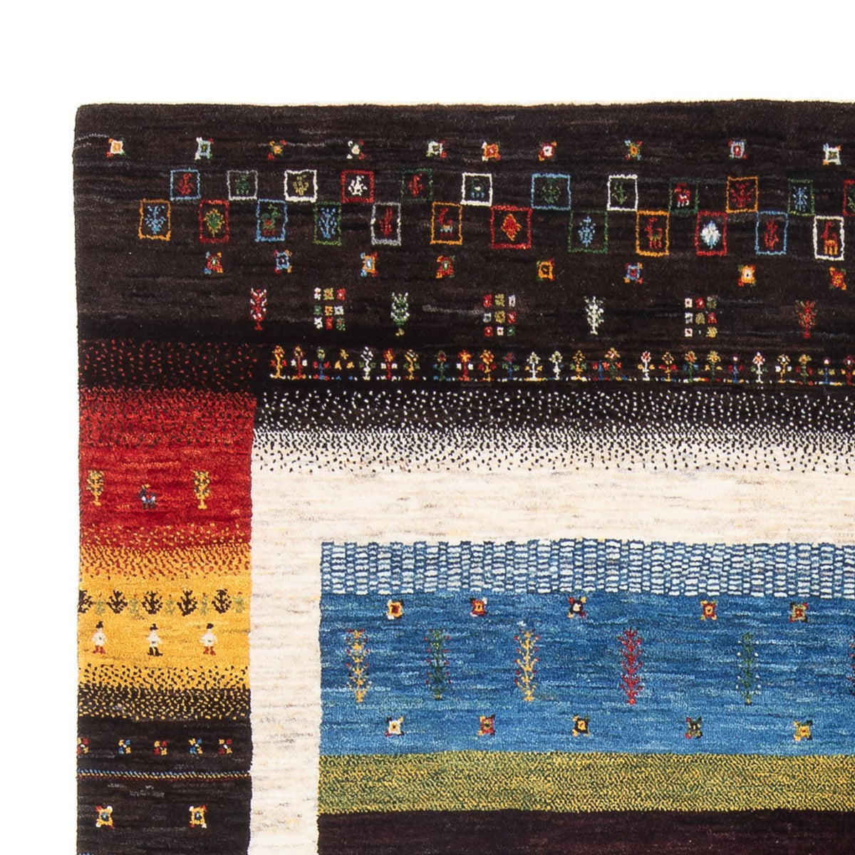 Gabbeh Tæppe - Loribaft Persisk - 260 x 178 cm - flerfarvet