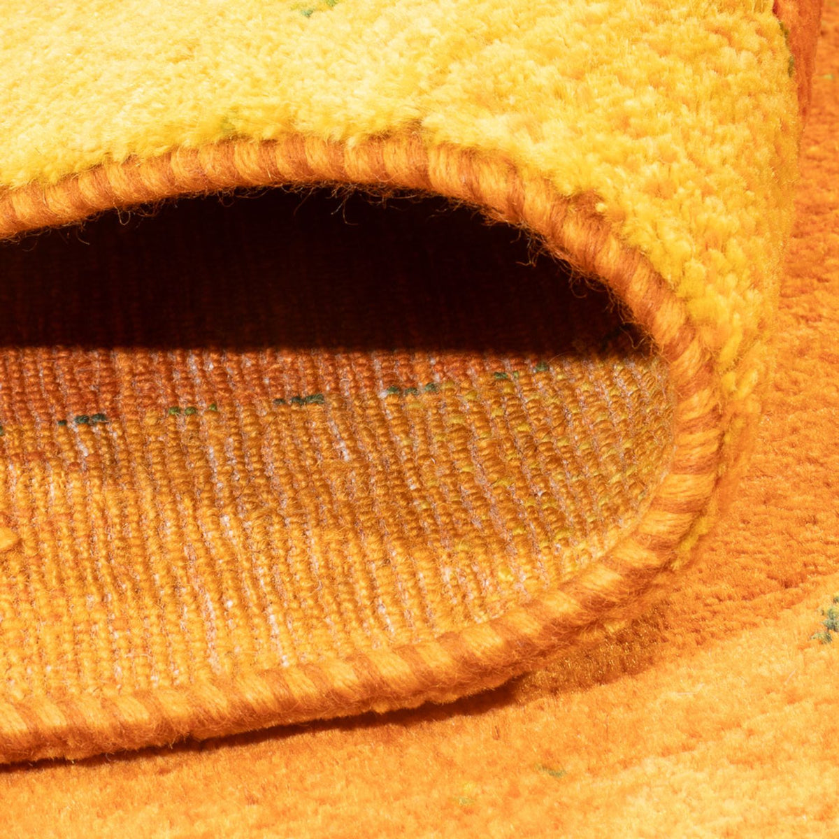 Gabbeh Tæppe - Loribaft Persisk - 251 x 169 cm - guld