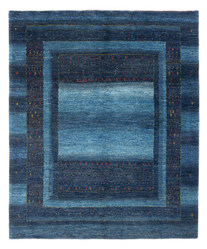 Gabbeh Tæppe - Loribaft Persisk - 216 x 183 cm - mørkeblå
