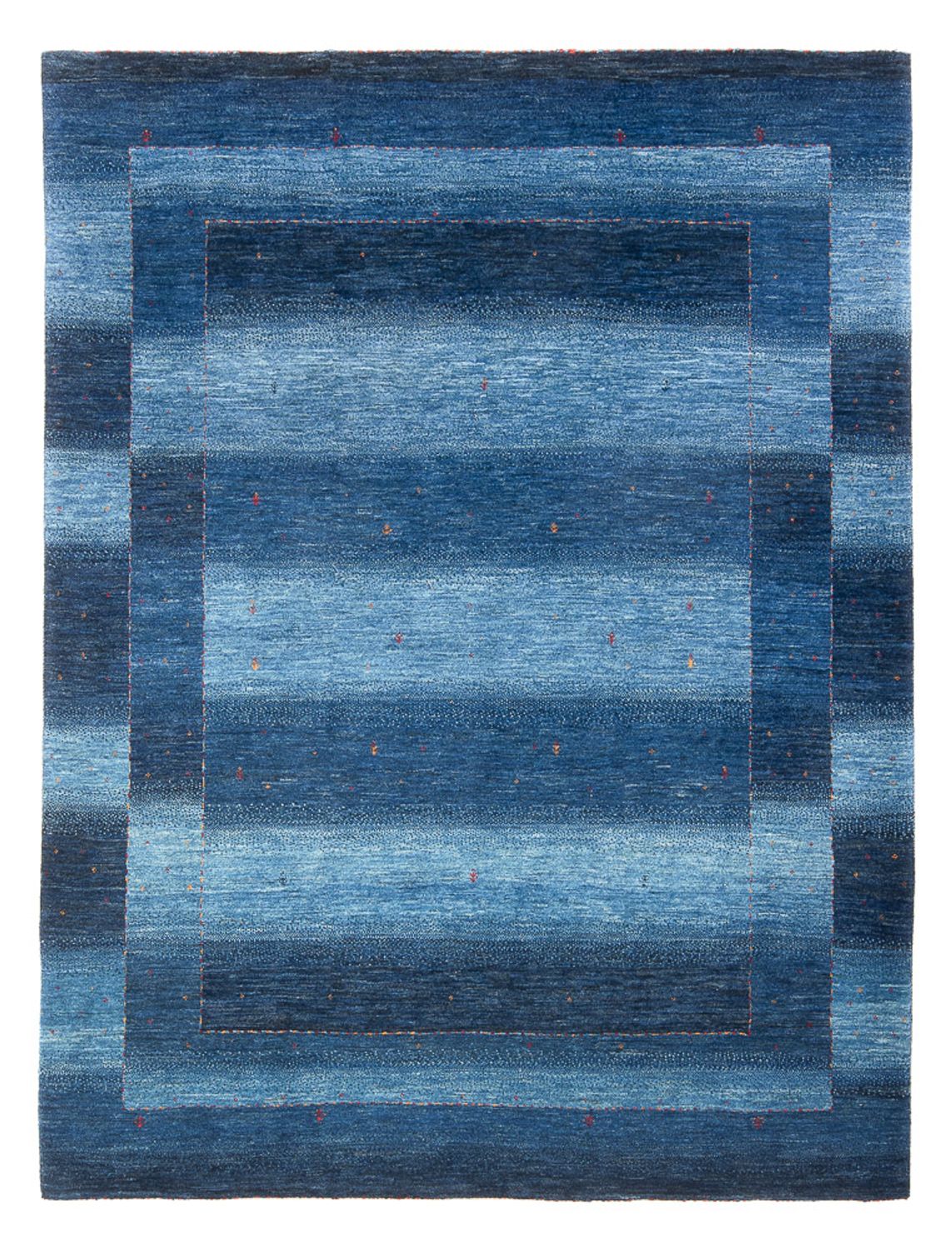 Gabbeh Tæppe - Loribaft Persisk - 232 x 179 cm - havblå