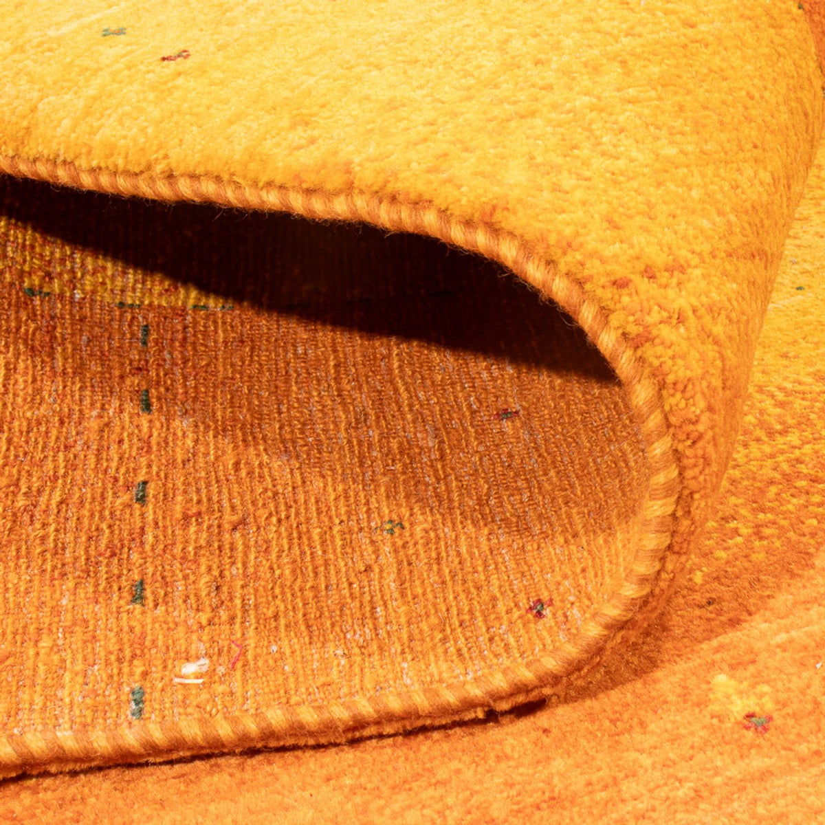 Gabbeh Tæppe - Loribaft Persisk - 238 x 183 cm - guld