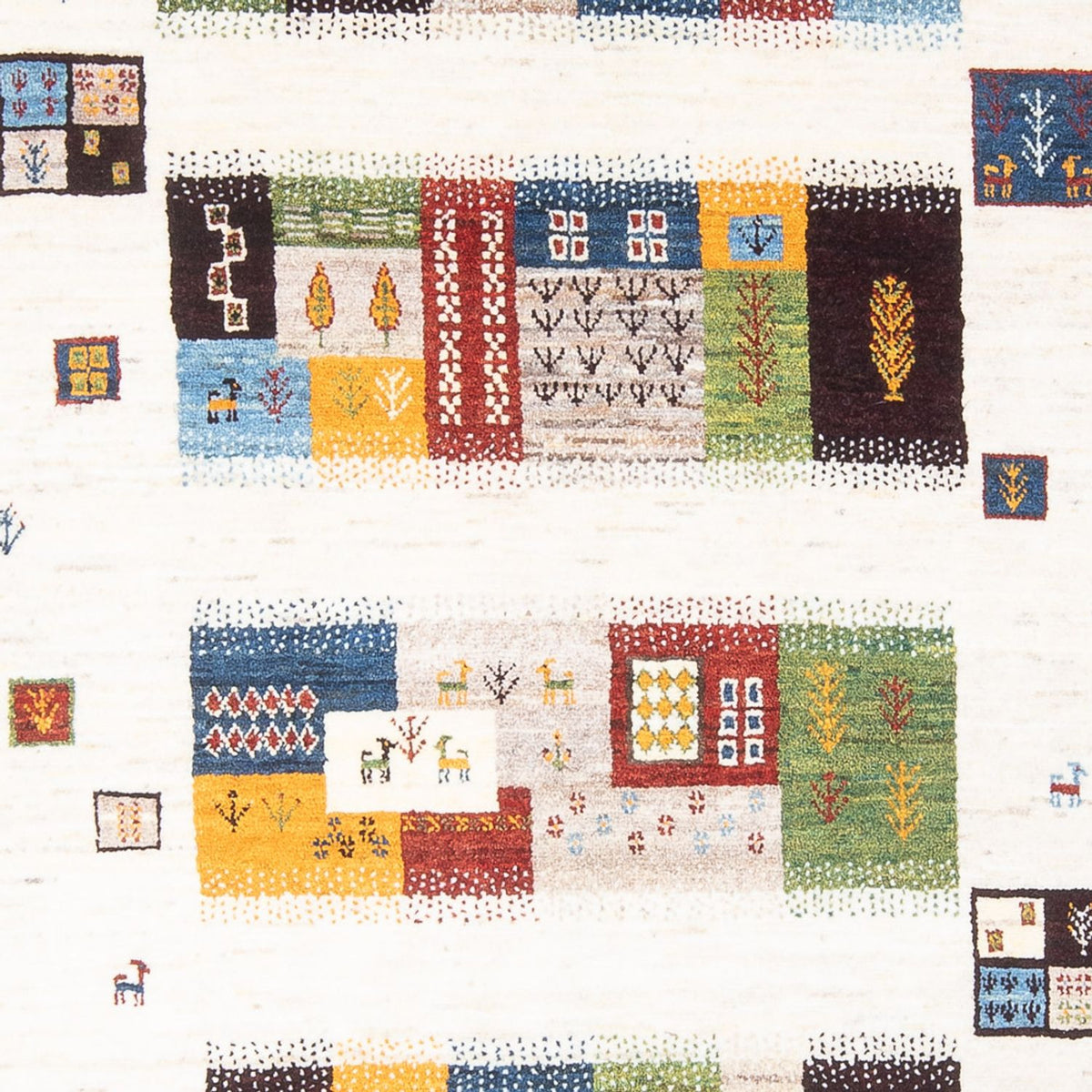 Gabbeh Tæppe - Loribaft Persisk - 258 x 178 cm - flerfarvet