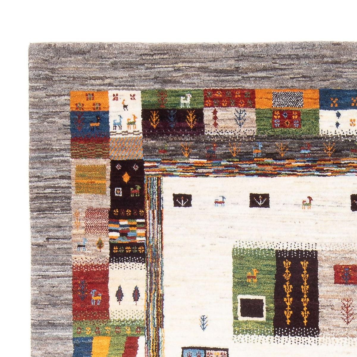 Gabbeh Tæppe - Loribaft Persisk - 258 x 178 cm - flerfarvet