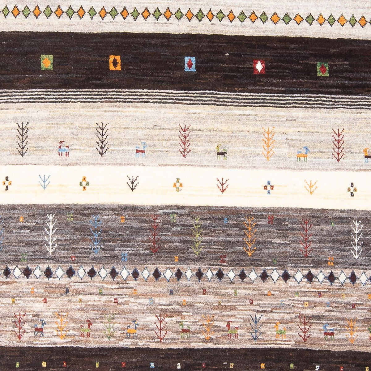 Gabbeh Tæppe - Loribaft Persisk - 248 x 175 cm - flerfarvet