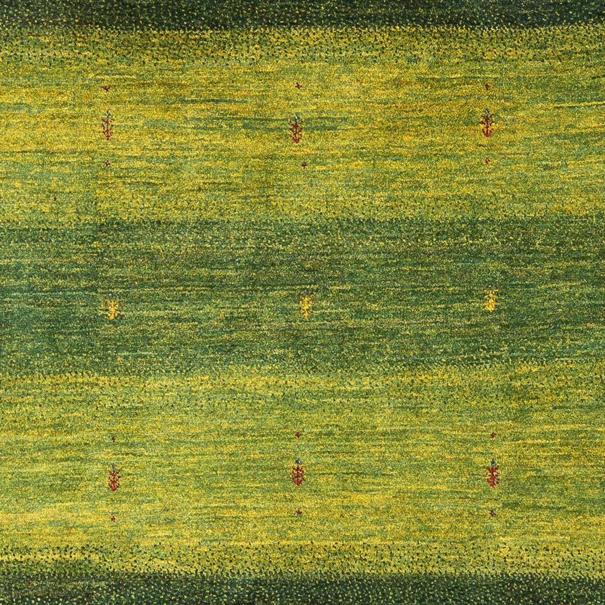 Gabbeh Tæppe - Loribaft Persisk - 243 x 166 cm - mørkegrøn