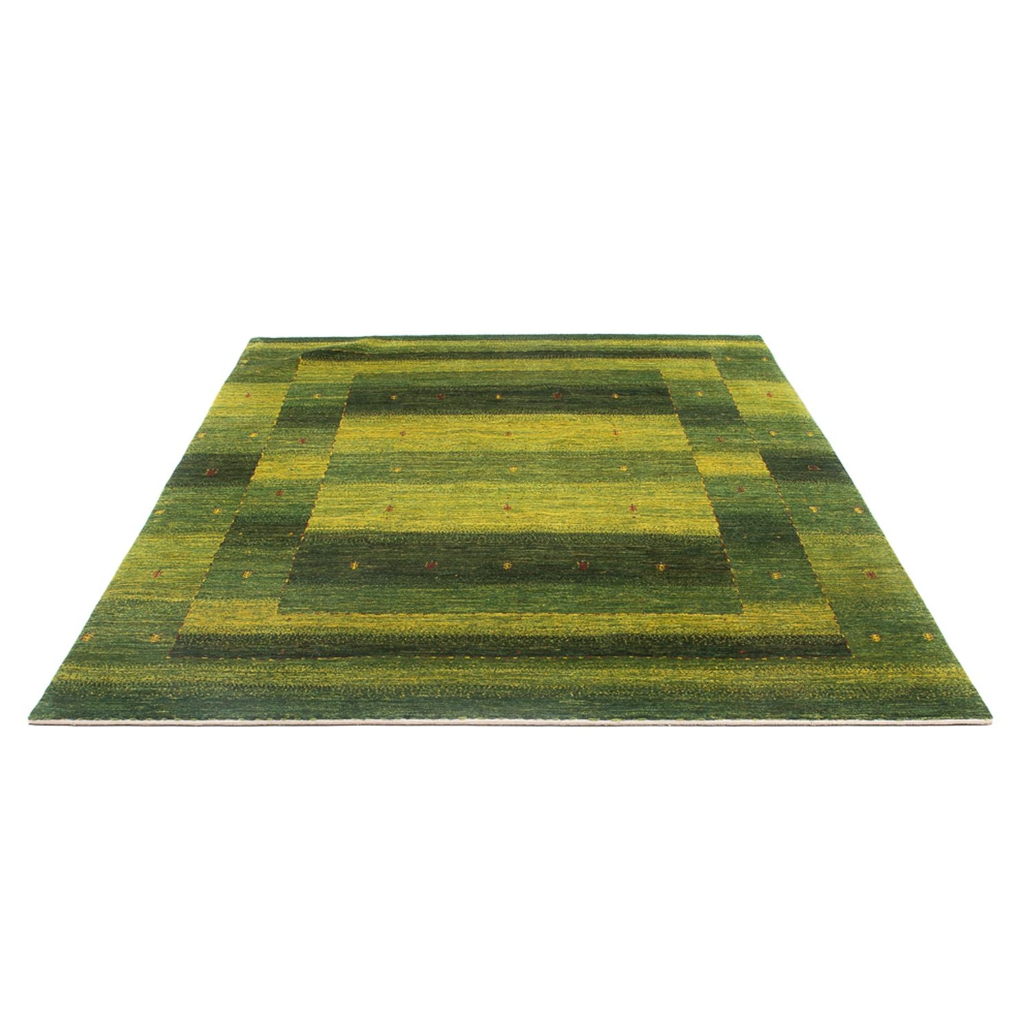 Gabbeh Tæppe - Loribaft Persisk - 243 x 166 cm - mørkegrøn