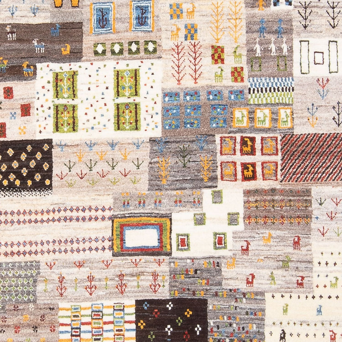 Gabbeh Tæppe - Loribaft Persisk - 255 x 196 cm - flerfarvet