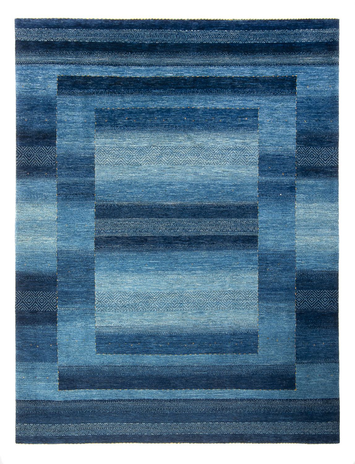 Gabbeh Tæppe - Loribaft Persisk - 286 x 212 cm - havblå