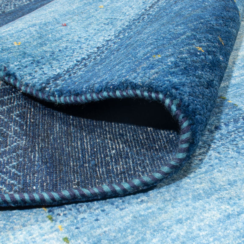 Gabbeh Tæppe - Loribaft Persisk - 286 x 212 cm - havblå