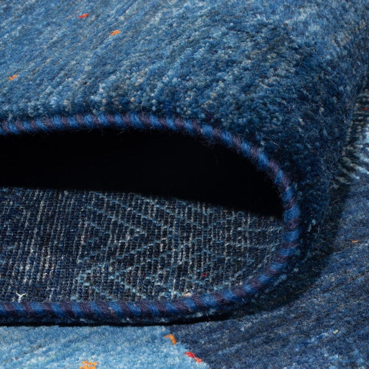 Gabbeh Tæppe - Loribaft Persisk - 287 x 196 cm - havblå