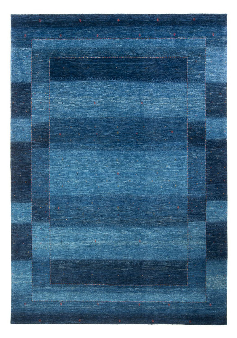 Gabbeh Tæppe - Loribaft Persisk - 312 x 214 cm - havblå