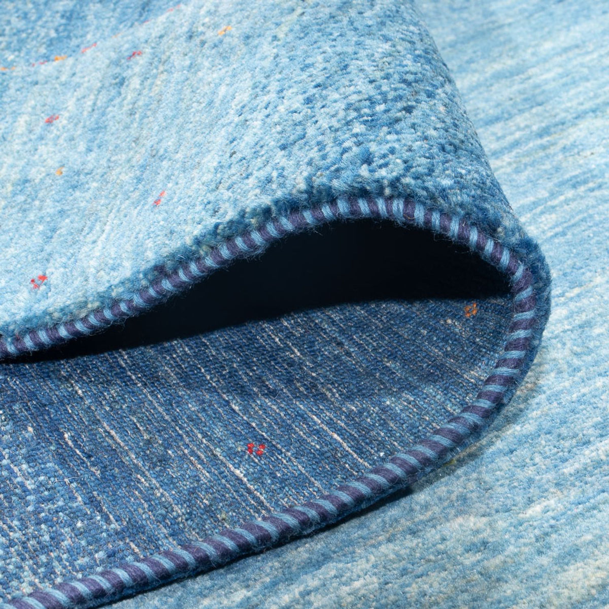 Gabbeh Tæppe - Loribaft Persisk - 297 x 216 cm - havblå