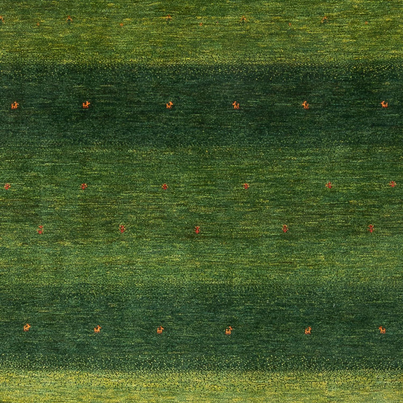 Gabbeh Tæppe - Loribaft Persisk - 306 x 212 cm - grøn