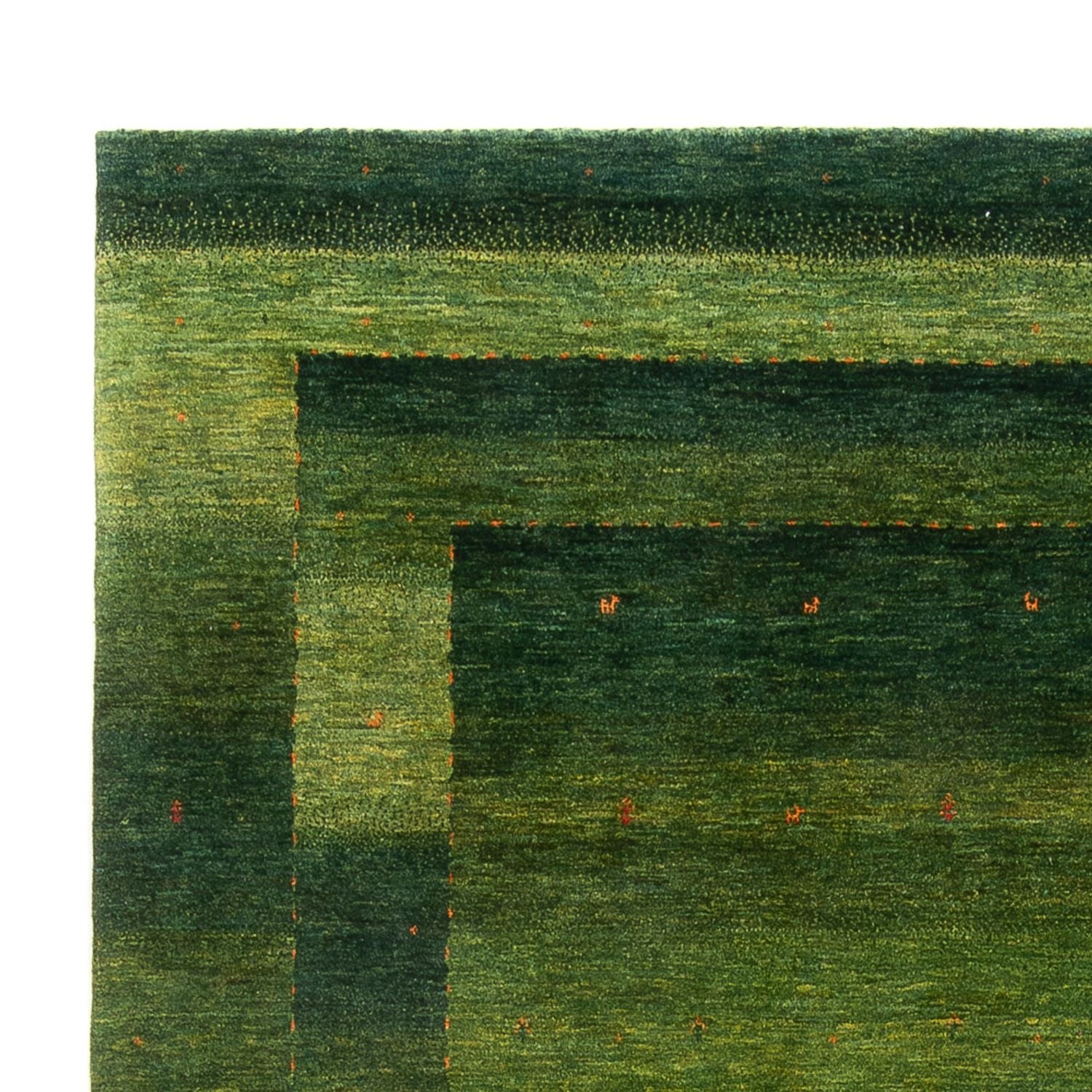 Gabbeh Tæppe - Loribaft Persisk - 306 x 212 cm - grøn