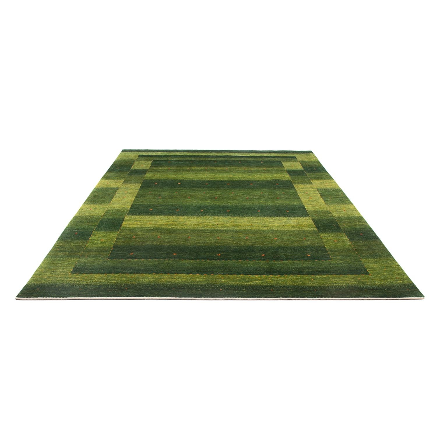 Gabbeh Tæppe - Loribaft Persisk - 306 x 212 cm - grøn