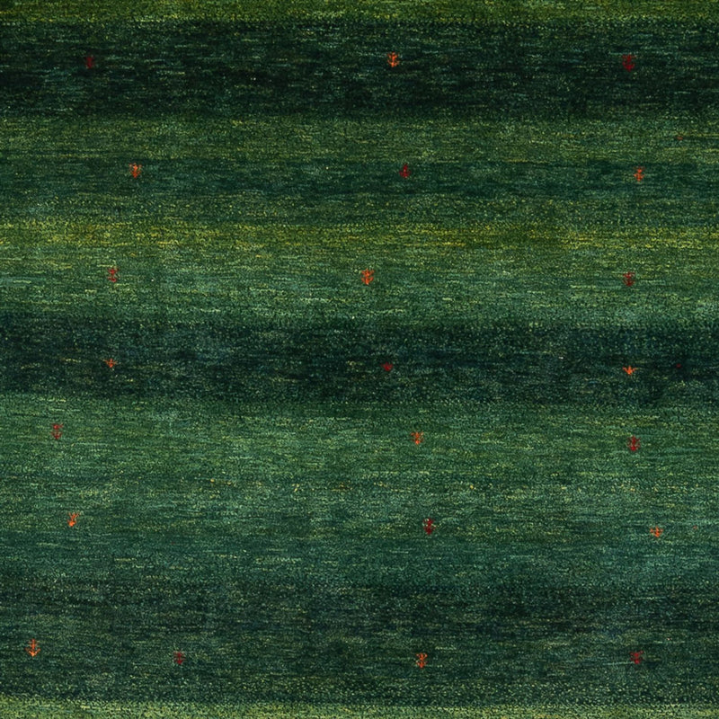 Gabbeh Tæppe - Loribaft Persisk - 322 x 213 cm - mørkegrøn