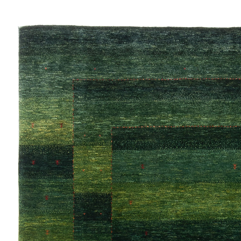Gabbeh Tæppe - Loribaft Persisk - 322 x 213 cm - mørkegrøn