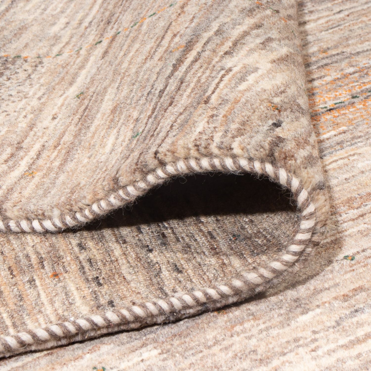 Gabbeh Tæppe - Loribaft Persisk - 307 x 228 cm - mørk beige