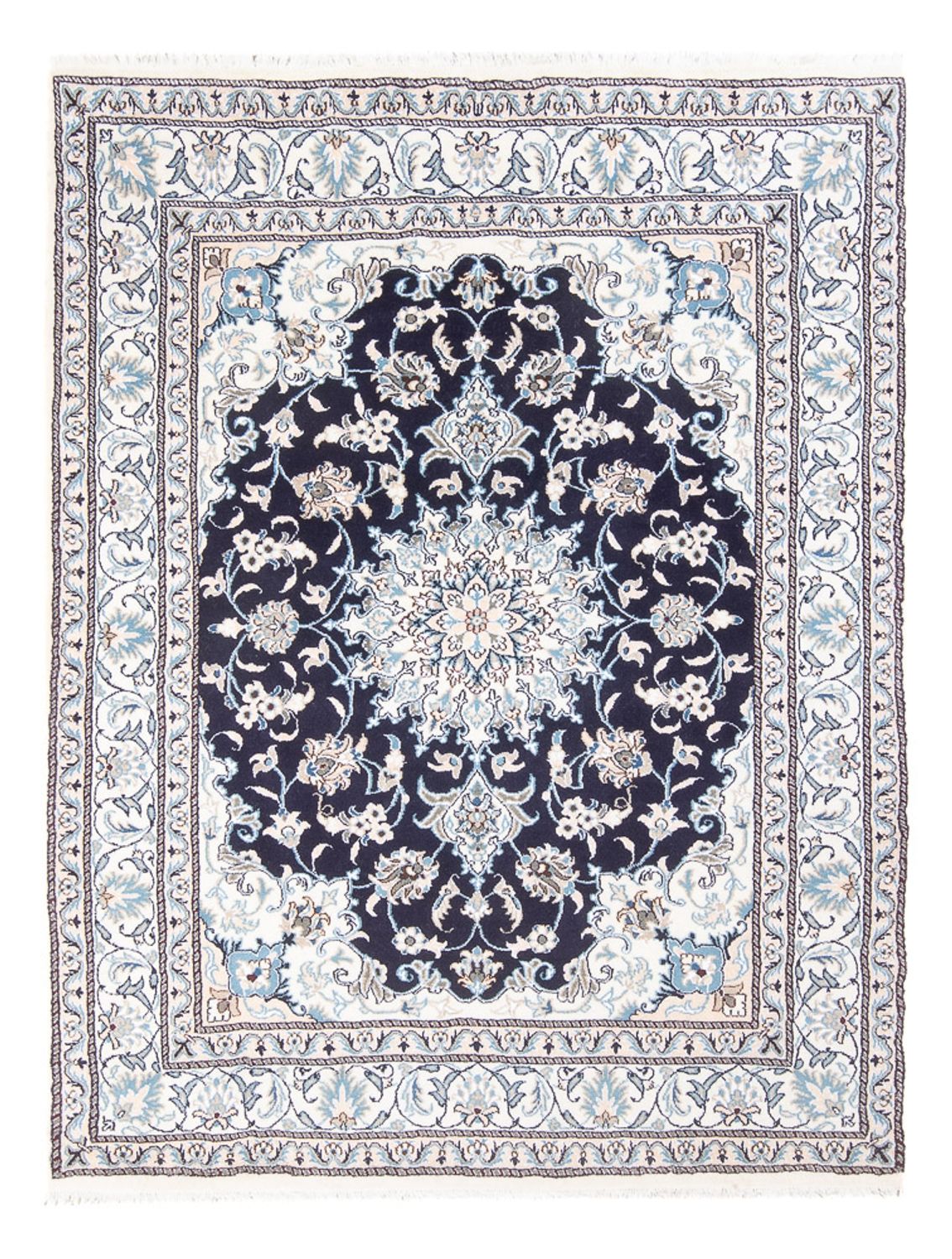 Persisk tæppe - Nain - Royal - 198 x 147 cm - mørkeblå
