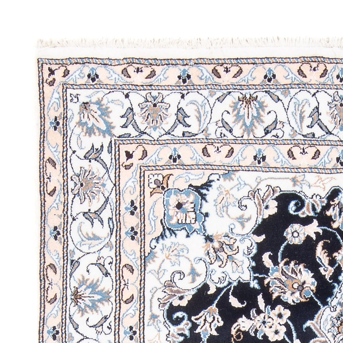 Persisk tæppe - Nain - Royal - 202 x 145 cm - mørkeblå