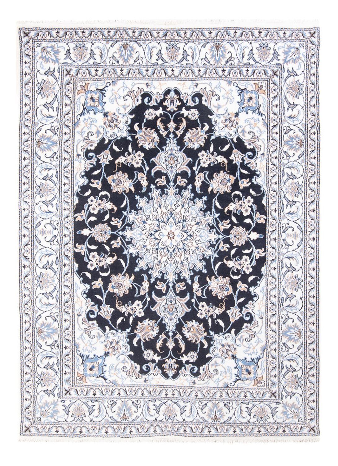 Persisk tæppe - Nain - Royal - 210 x 145 cm - mørkeblå