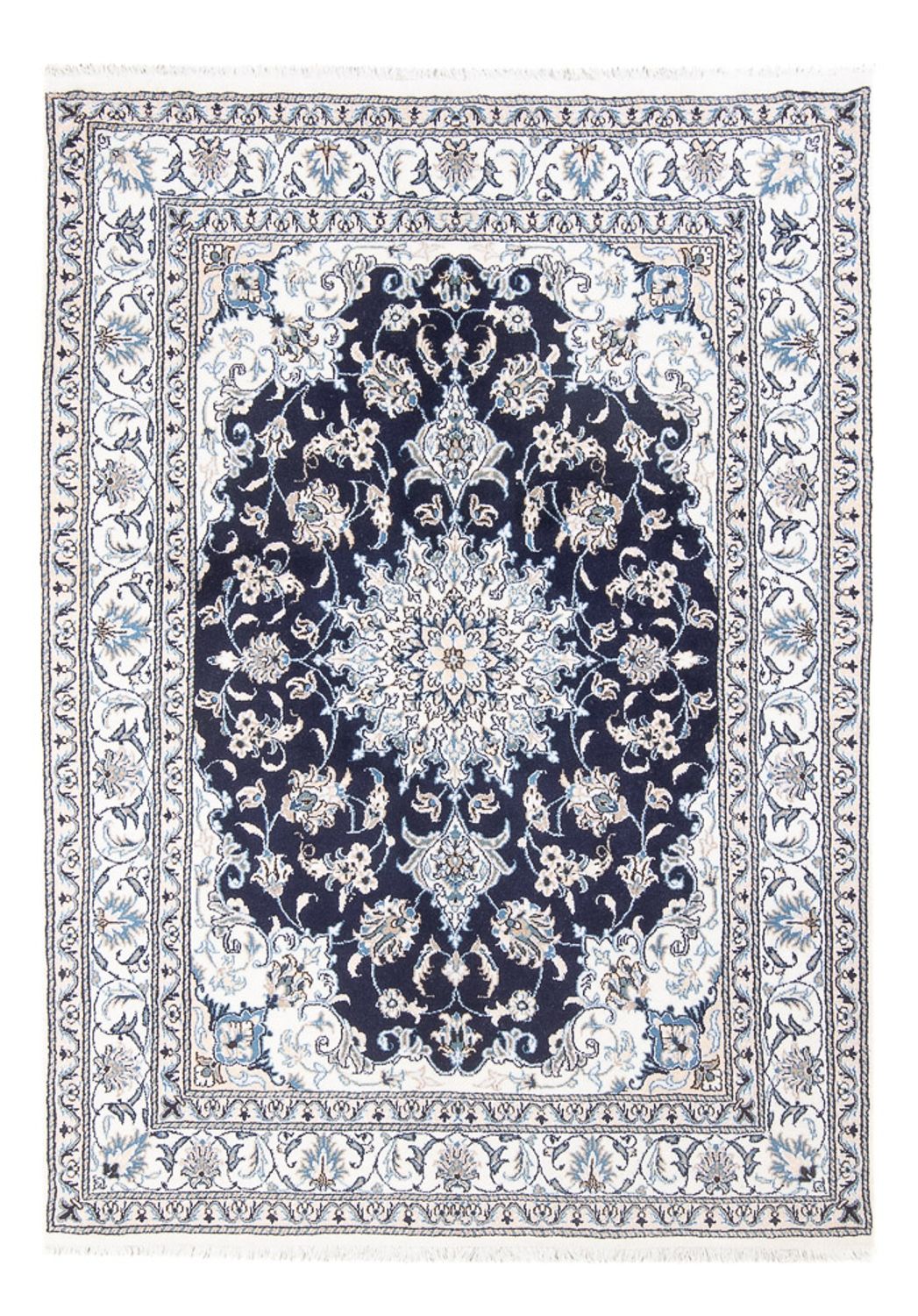 Persisk tæppe - Nain - Royal - 208 x 146 cm - mørkeblå