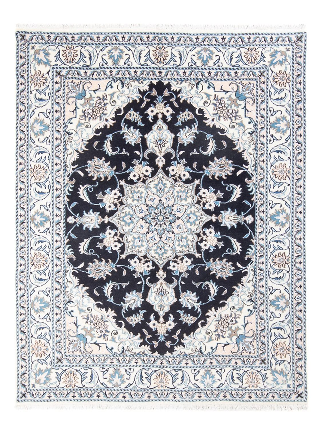 Persisk tæppe - Nain - Royal - 192 x 148 cm - mørkeblå