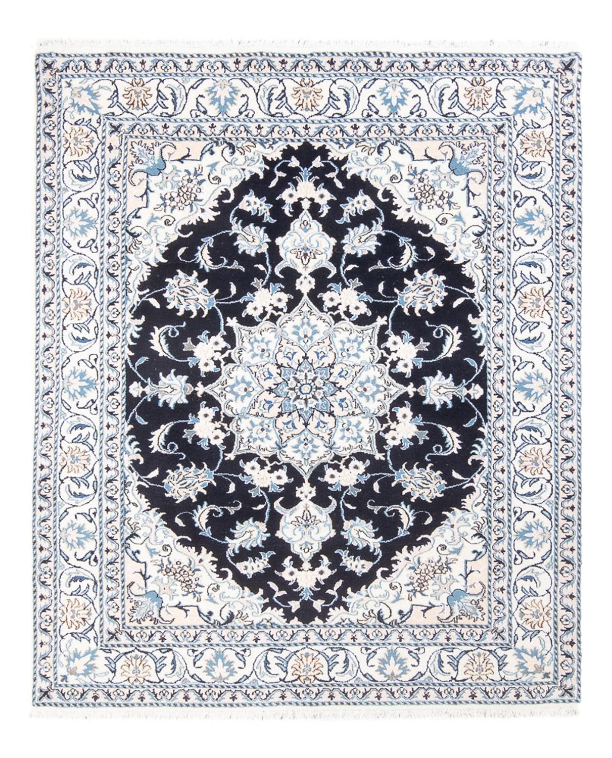Persisk tæppe - Nain - Royal - 195 x 148 cm - mørkeblå
