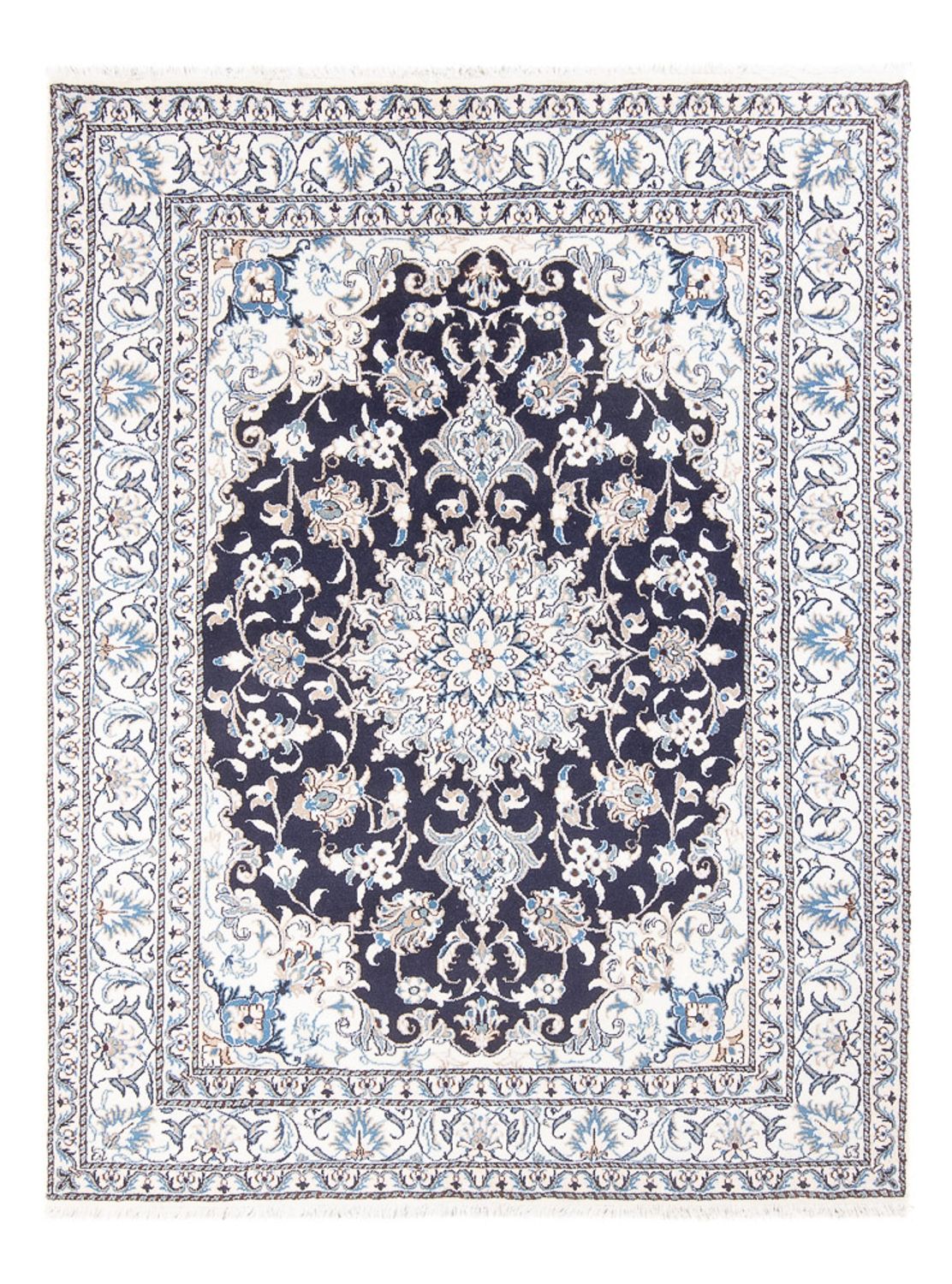 Persisk tæppe - Nain - Royal - 200 x 155 cm - mørkeblå