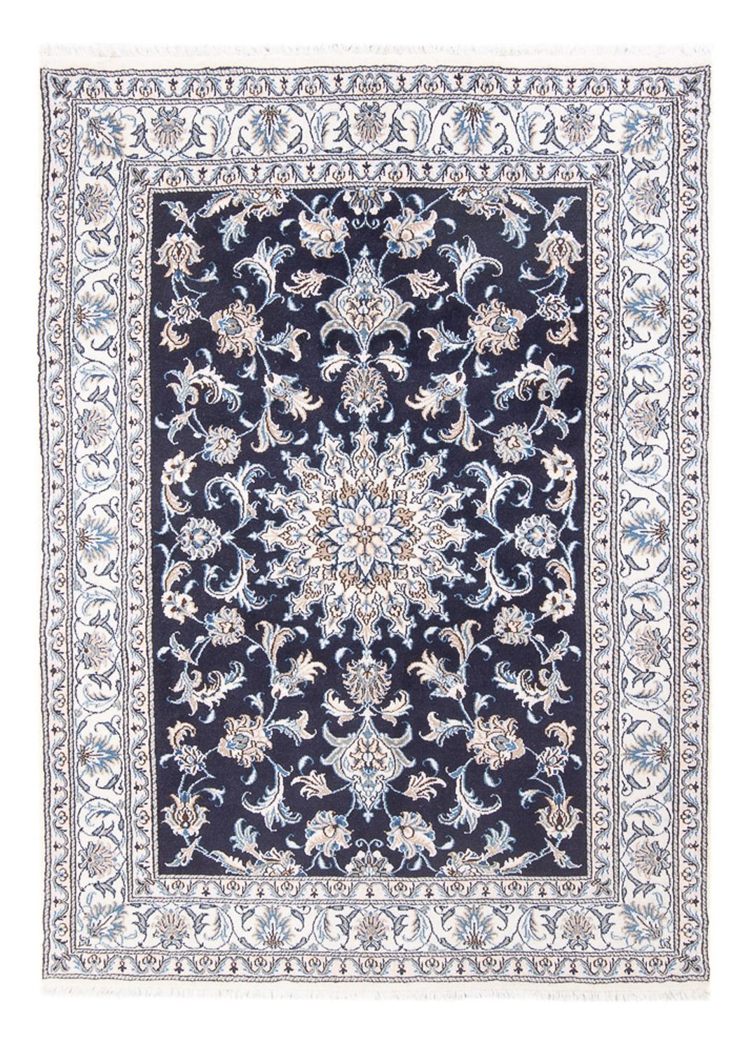 Persisk tæppe - Nain - Royal - 200 x 146 cm - mørkeblå