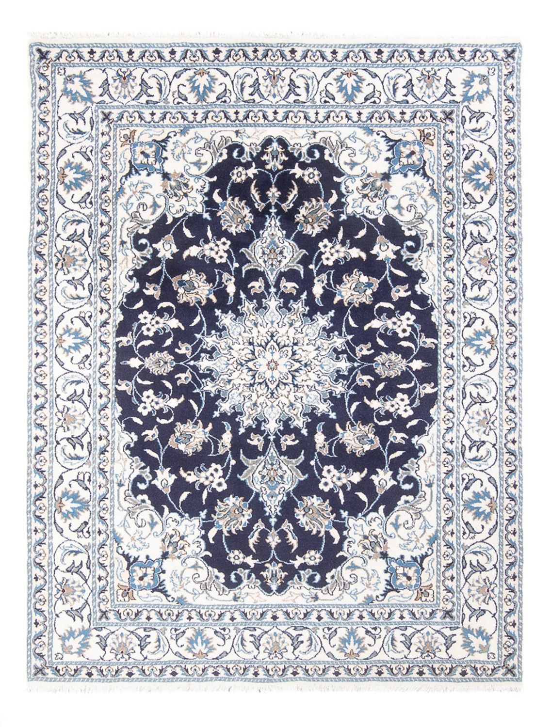 Persisk tæppe - Nain - Royal - 200 x 147 cm - mørkeblå