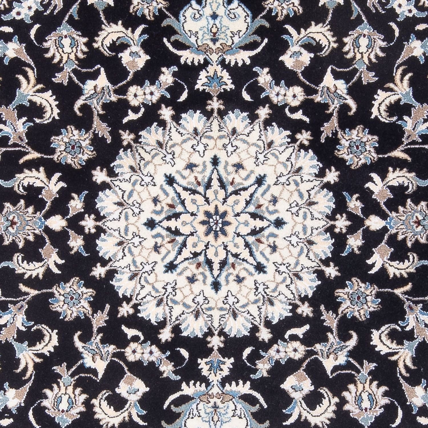 Persisk tæppe - Nain - 234 x 166 cm - mørkeblå