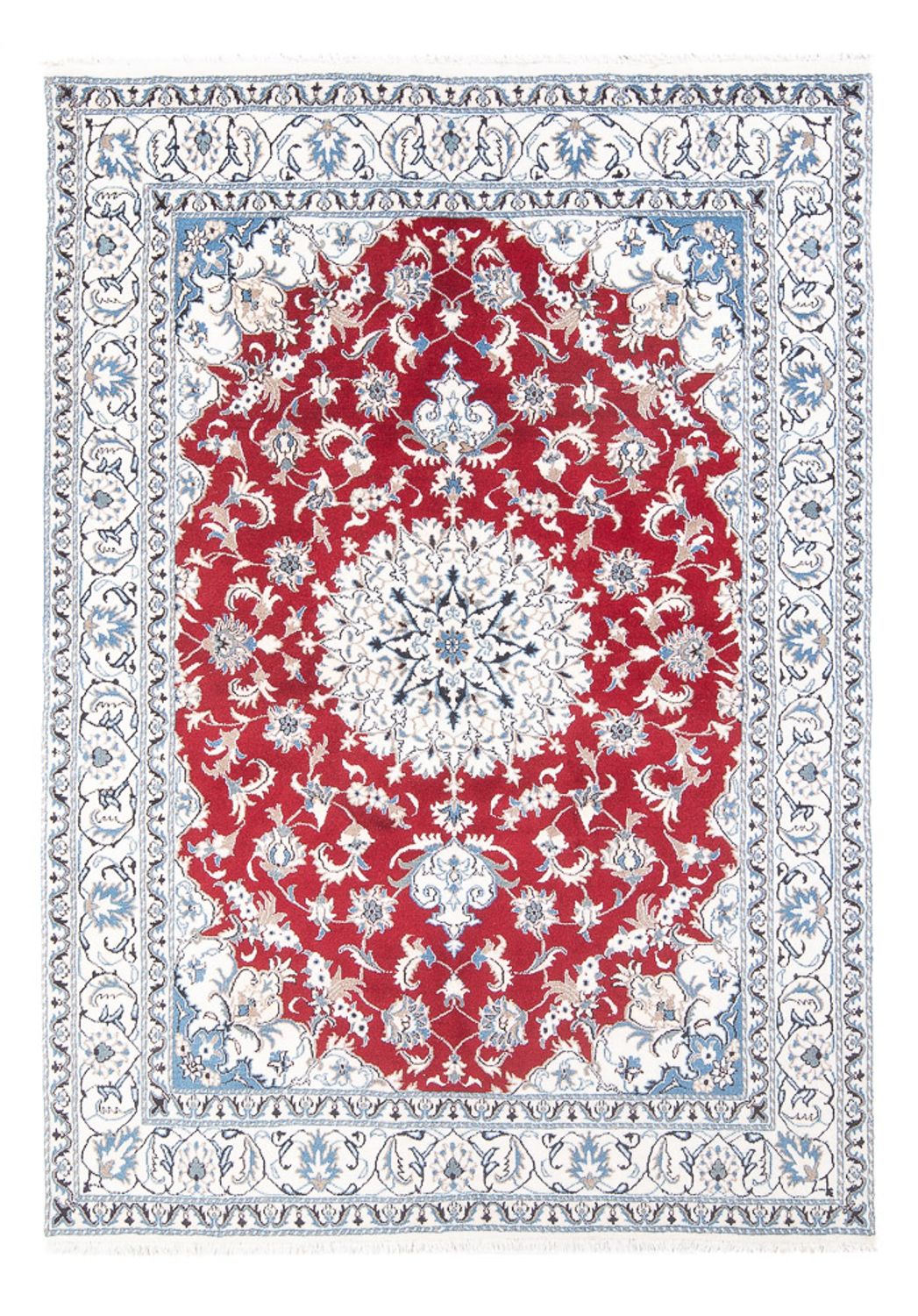 Persisk tæppe - Nain - 231 x 163 cm - rød