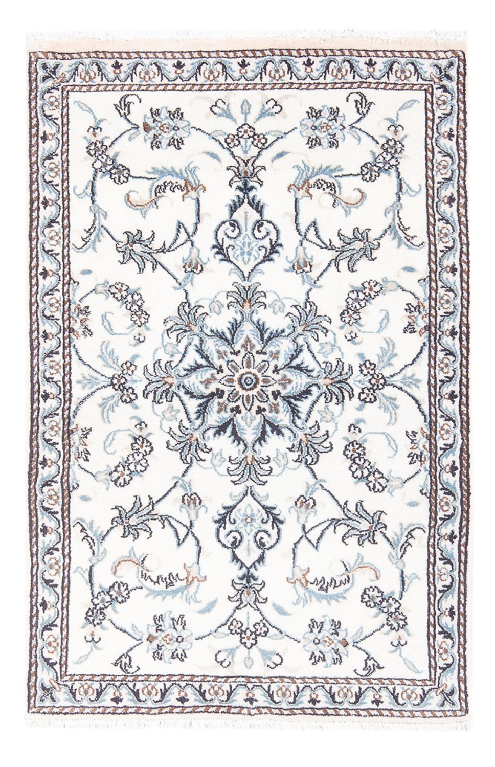 Persisk tæppe - Nain - 132 x 87 cm - creme