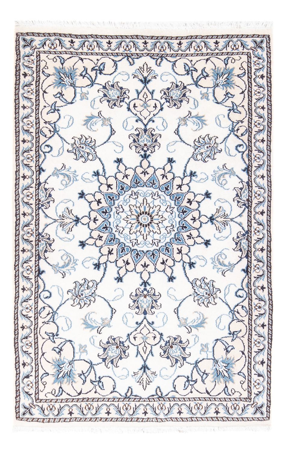 Persisk tæppe - Nain - 140 x 90 cm - creme