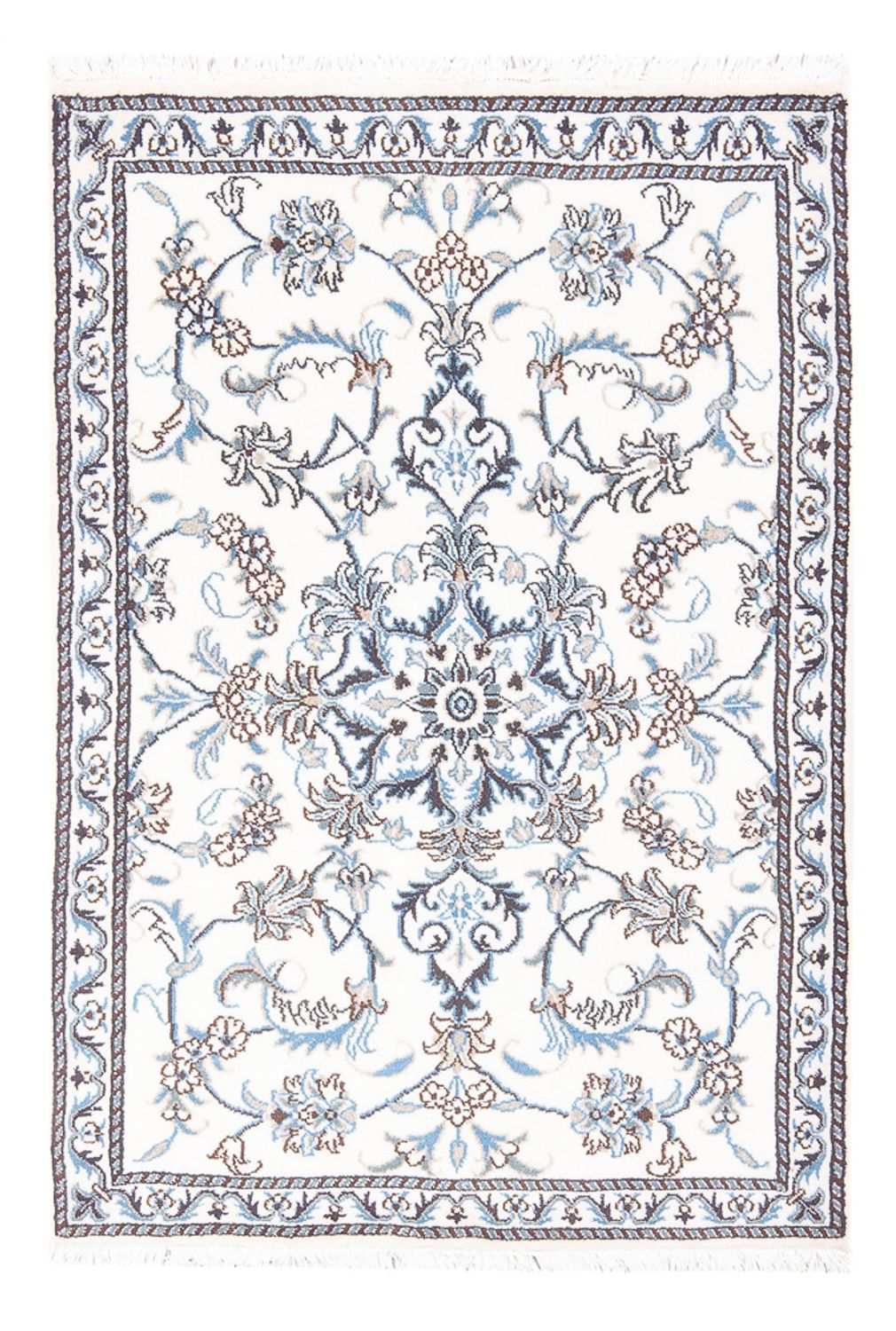 Persisk tæppe - Nain - 130 x 86 cm - creme