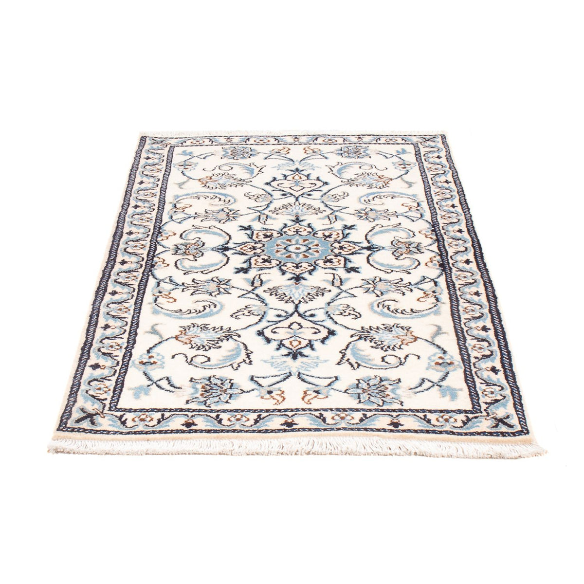 Persisk tæppe - Nain - 130 x 74 cm - creme