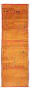 Persisk Gabbeh Tæppe 85x258cm - Perserteppich Wollteppich - Løber / Orange / 85 x 258 cm Løber