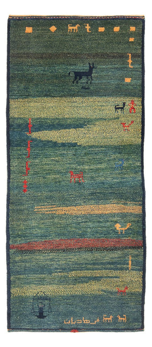 Løber Gabbeh-tæppe - Persisk - 195 x 87 cm - flerfarvet