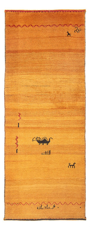 Løber Gabbeh-tæppe - Persisk - 236 x 85 cm - orange