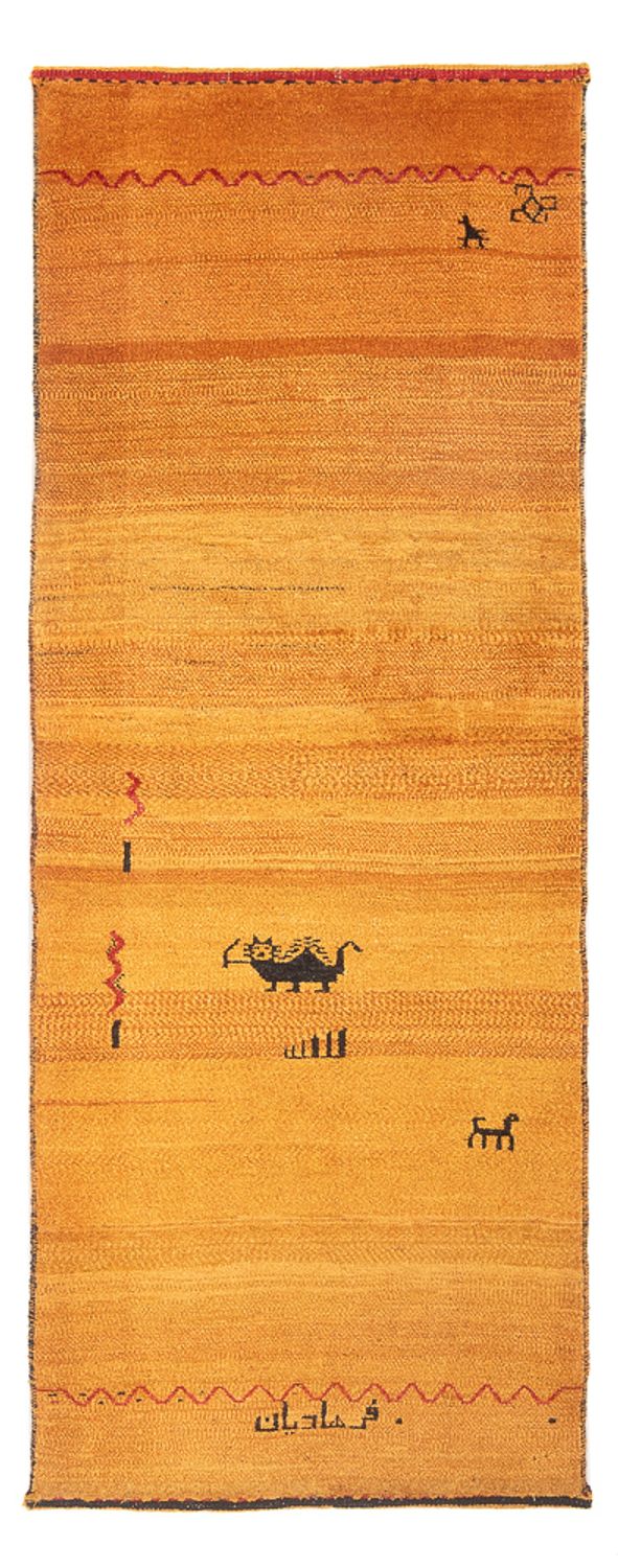 Løber Gabbeh-tæppe - Persisk - 236 x 85 cm - orange