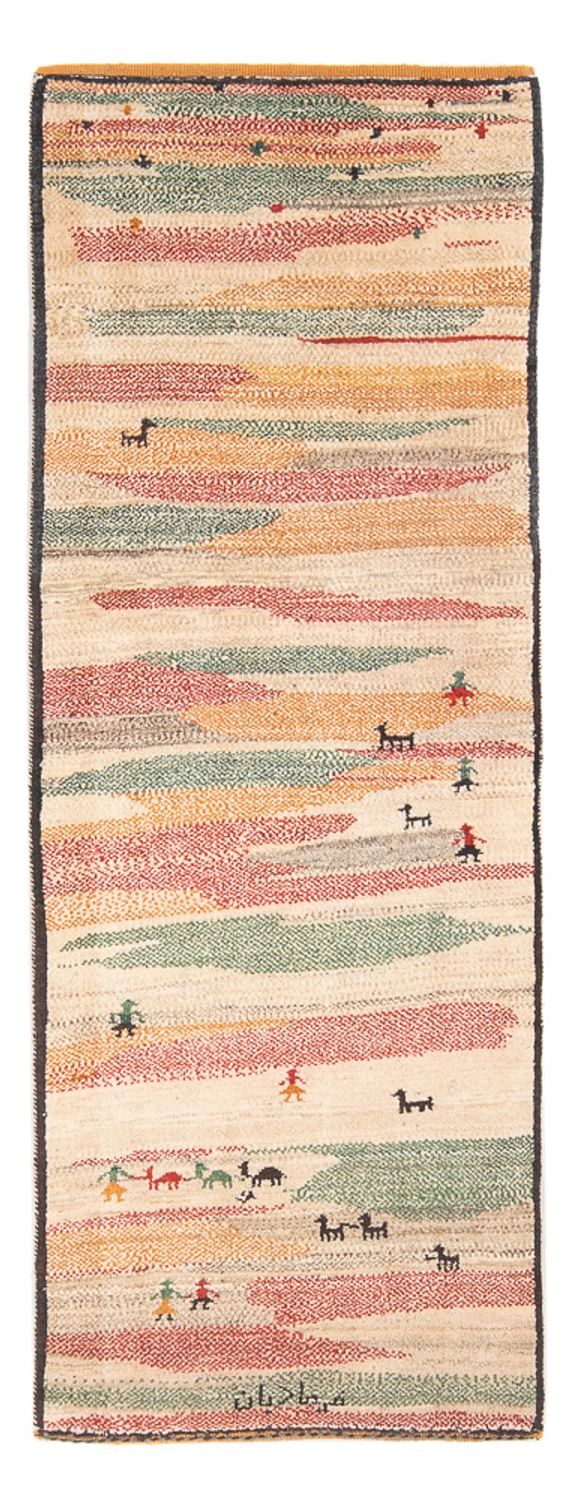 Løber Gabbeh-tæppe - Persisk - 205 x 78 cm - flerfarvet