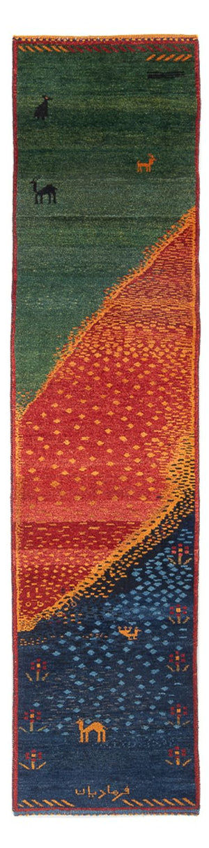 Løber Gabbeh-tæppe - Persisk - 285 x 68 cm - flerfarvet