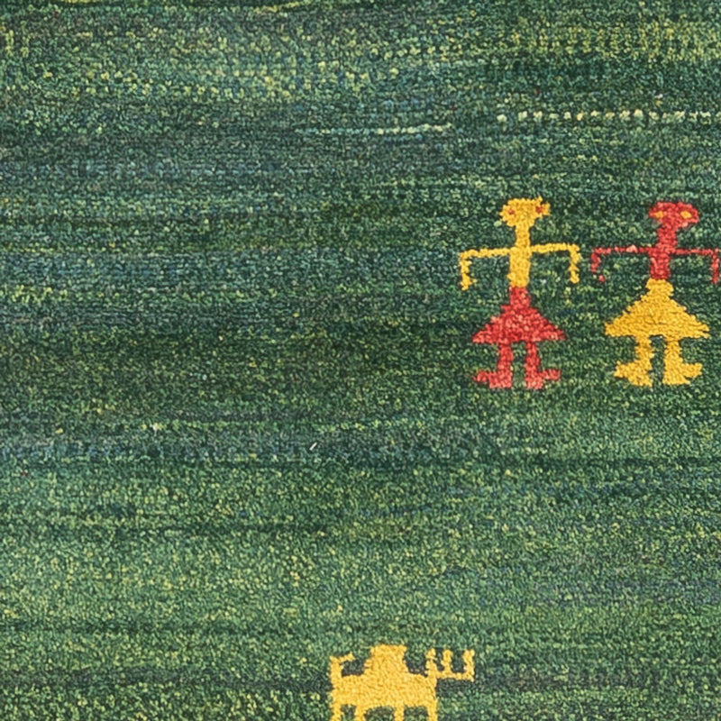 Løber Gabbeh-tæppe - Persisk - 202 x 78 cm - grøn