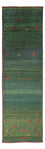 Løber Gabbeh-tæppe - Persisk - 270 x 75 cm - mørkegrøn