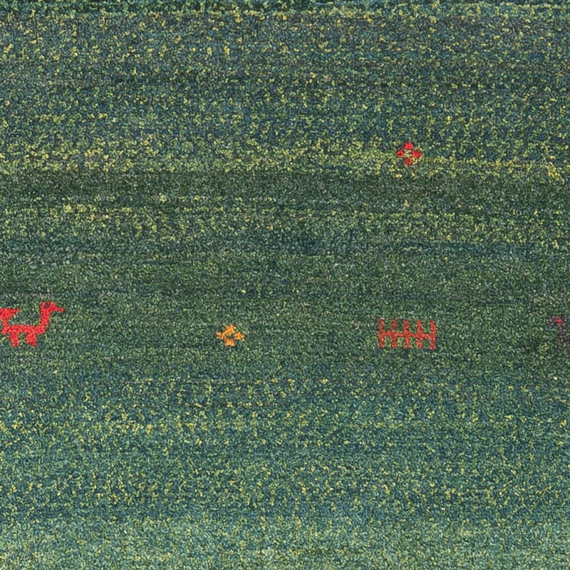 Løber Gabbeh-tæppe - Persisk - 270 x 75 cm - mørkegrøn