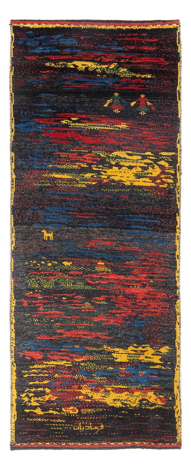 Løber Gabbeh-tæppe - Persisk - 185 x 68 cm - flerfarvet