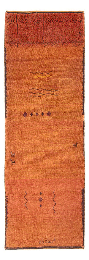 Løber Gabbeh-tæppe - Persisk - 247 x 87 cm - terrakotta