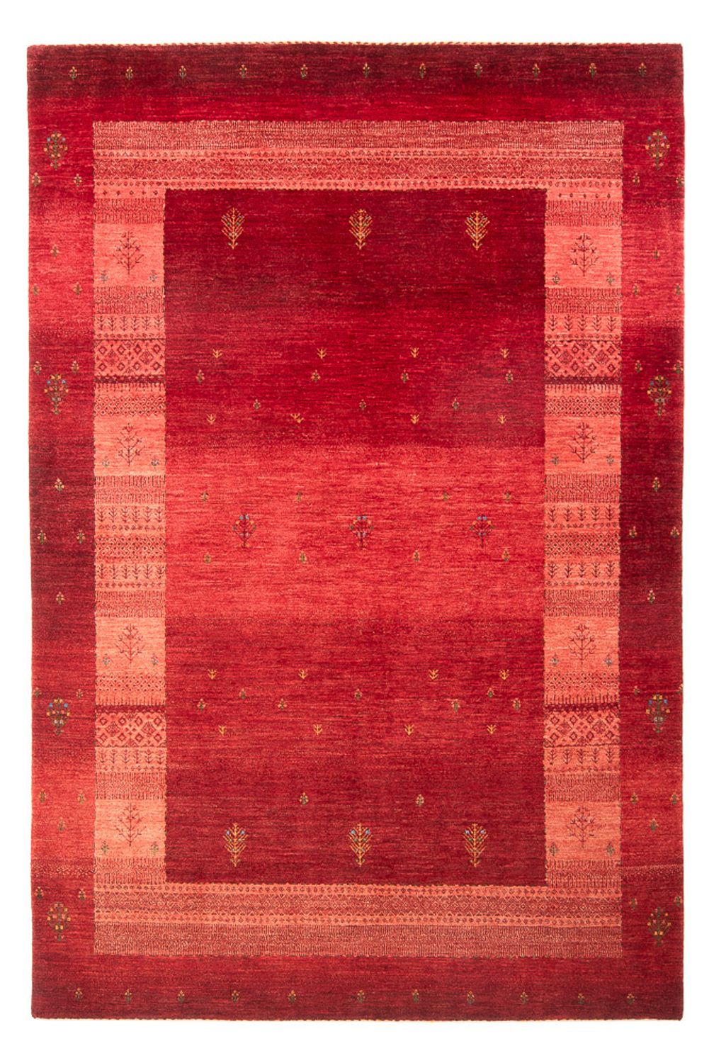 Gabbeh Tæppe - Loribaft Persisk - 257 x 173 cm - rød